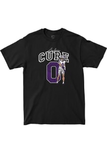 Linkon Cure K-State Wildcats Black Football NIL Caricature Short Sleeve Fashion Player T Shirt