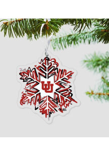 Utah Utes Snowflake Ornament - Red