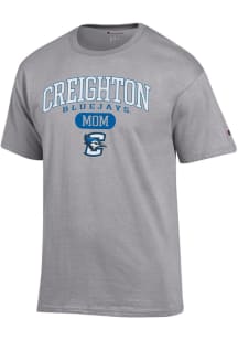 Champion Creighton Bluejays Grey Pill Box Mom Jersey Short Sleeve T Shirt