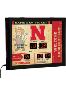 Nebraska Cornhuskers Scoreboard Wall Clock