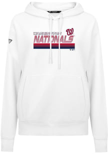 Levelwear Washington Nationals Womens White Adorn Breaker Hooded Sweatshirt
