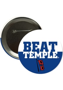 Tulsa Golden Hurricane BEAT Temple 3" Button - Navy Blue
