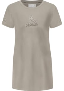 Pro Standard St Louis Cardinals Toddler Girls Tan Neutral Short Sleeve Dress