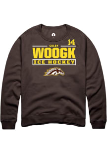 Colby Woogk Western Michigan Broncos Mens Brown NIL Stacked Box Player Crew