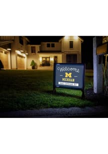 Michigan Wolverines Welcome Yardsy Light Up Yard Sign - Navy Blue