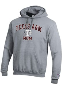 Champion Texas A&M Aggies Mens Grey Mom Powerblend Long Sleeve Hoodie