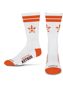 Houston Astros White Stripes Mens Crew Socks