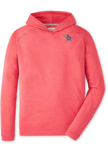 Peter Millar Kansas Jayhawks Mens Red Pine Long Sleeve Hoodie