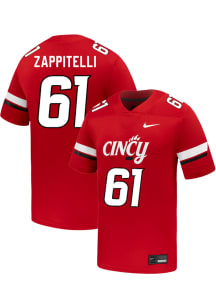 Nathan Zappitelli  Nike Cincinnati Bearcats Red NIL Name And Number Football Jersey