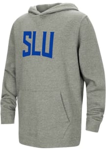 Colosseum Saint Louis Billikens Youth Grey Team Wordmark Long Sleeve Hoodie
