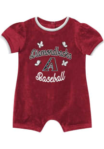 Arizona Diamondbacks Baby Red Wind Up Short Sleeve One Piece