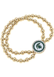 Michigan State Spartans Disc Bead Stretch Womens Bracelet