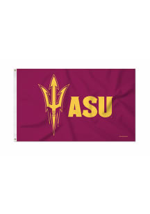 Arizona State Sun Devils Logo 3x5 Silk Screen Grommet Flag - Maroon