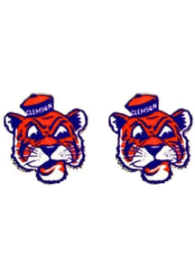 Clemson Tigers Vault Mascot Stud Womens Earrings