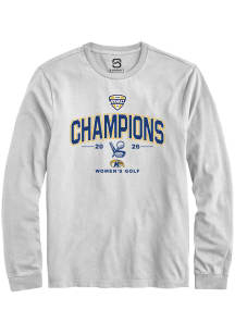 Summit Sportswear Kent State Golden Flashes White MAC 2026 Women's Golf Champions Long Sleeve T Sh..