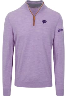 K-State Wildcats Mens Lavender AHEARN Fund Long Sleeve Qtr Zip Pullover