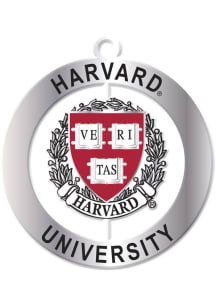Harvard Crimson School Crest Keychain - Silver