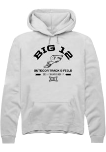 Summit Sportswear Big 12 Mens White 2026 Outdoor Track & Field Championship Long Sleeve Hoodie