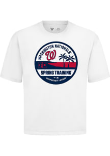 Levelwear Washington Nationals White Signature Knit Badge Spring Training Short Sleeve Fashion T S..