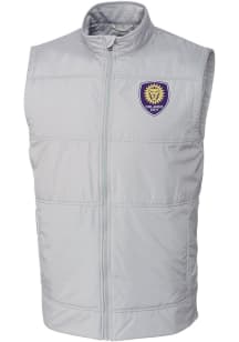 Cutter and Buck Orlando City SC Mens Grey Stealth Sleeveless Jacket