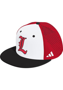 Adidas Louisville Cardinals White 2T Perf Flat Bill Mens Snapback Hat