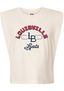 Summit Sportswear Louisville Bats Womens White Vintage Arch Script Tank Top