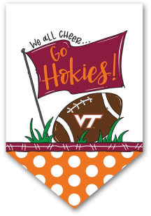 Virginia Tech Hokies Dots and Stripes Garden Flag - Maroon