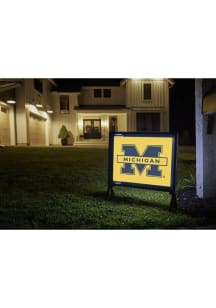 Michigan Wolverines Large M Logo Yardsy Light Up Yard Sign - Yellow