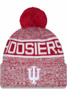 New Era Indiana Hoosiers Crimson Tri Color Cuff Pom Mens Knit Hat