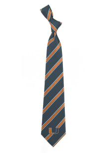 Miami Hurricanes Poly Stripe Mens Tie