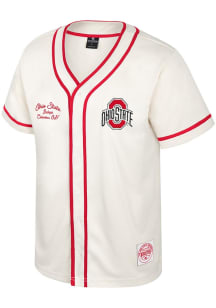 Colosseum Ohio State Buckeyes Mens White Hunter Seeker Baseball Jersey