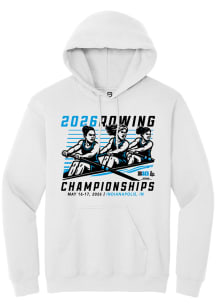Summit Sportswear Big Ten Mens White 2026 Rowing Championships Long Sleeve Hoodie
