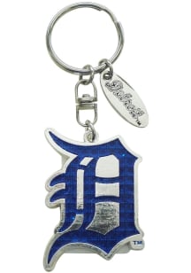 Detroit Tigers Tigers Wordmark Magic Glitter Keychain - Navy Blue
