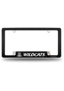 Arizona Wildcats Carbon Fiber All Over Chrome License Plate Frame - Silver