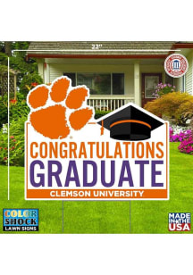 Clemson Tigers Congratulations Graduate Yard Sign - White
