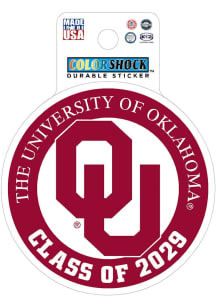Oklahoma Sooners 3" Class of 2029 Stickers - Crimson