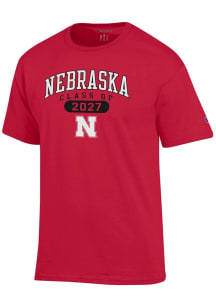 Champion Nebraska Cornhuskers Red Class of 2027 Jersey Short Sleeve T Shirt