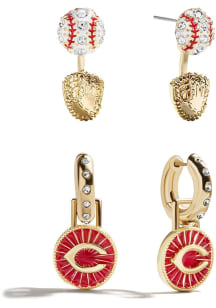 Cincinnati Reds Set 2 Womens Earrings