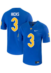 Cataurus "Blue" Hicks  Nike Pitt Panthers Blue NIL Name And Number Football Jersey