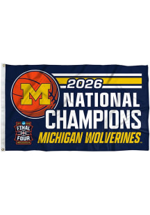 Michigan Wolverines 3x5 Alt 2026 MBB Nat Champ Silk Screen Grommet Flag - Blue
