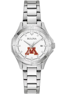 Bulova Minnesota Golden Gophers Sport Stainless Steel Womens Watch
