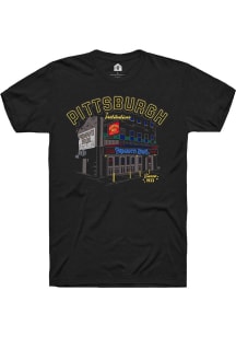 Rally Primanti Bros Black Building Sketch Short Sleeve Fashion T Shirt