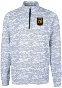 Cutter and Buck Los Angeles FC Mens Charcoal Traverse Camo Long Sleeve Qtr Zip Pullover