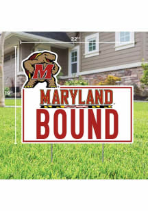 Maryland Terrapins School Bound Yard Sign - White
