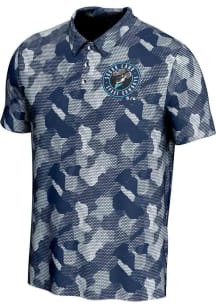 ProSphere Sugar Land Space Cowboys Mens Navy Blue CAMO Short Sleeve Polo