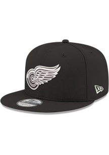 New Era Detroit Red Wings Black Tonal Primary Logo 9FIFTY Mens Snapback Hat