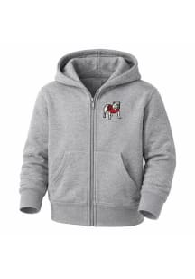 Little King Michigan Wolverines Baby Primary Long Sleeve Full Zip Sweatshirt - Ash