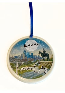 Kansas City Seasonal City View Ornament - White