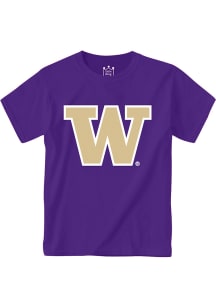 Little King Washington Huskies Infant Primary Short Sleeve T-Shirt Purple