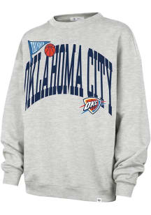 47 Oklahoma City Thunder Womens Grey Arched Crew Sweatshirt